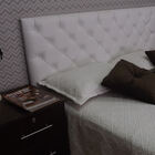 Cabeceira Cama Capitone Corino Branco King 195x120 Rbl