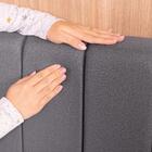 Cabeceira Cama Casal 138x110 Tecido Inteligente Cinza Keiko