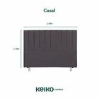 Cabeceira Cama Casal 138x110 Tecido Inteligente Cinza Keiko