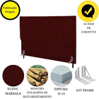 Cabeceira Cama Casal 140 Cm Carla Suede Marsala E Frame