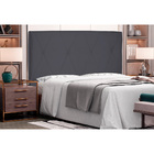 Cabeceira Cama Casal 140 Cm Score Suede Cinza - Nexta Casa