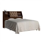 Cabeceira Cama Casal 4 Nichos Nubia Vj Móveis Chocolate/nogal