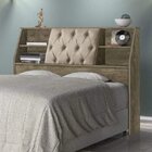 Cabeceira Cama Casal 4 Nichos Nubia Vj Móveis Noce