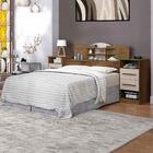 Cabeceira Cama Casal Box Com Mesas Laterais Jequitibá Off Whi