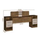 Cabeceira Cama Casal Box Com Mesas Laterais Jequitibá Off Whi