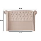 Cabeceira Cama Casal Box Estofada 138 Cm Fernanda Veludo Rosé
