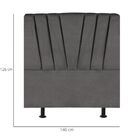 Cabeceira Cama Casal Box Estofada 140 Cm Belgica Linho Cinza