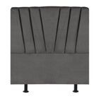 Cabeceira Cama Casal Box Estofada 140 Cm Belgica Linho Cinza