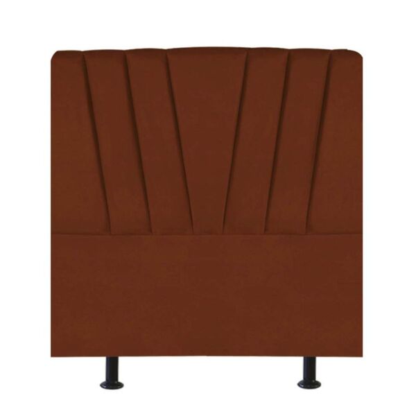 Cabeceira Cama Casal Box Estofada 140 Cm Belgica Veludo Terra