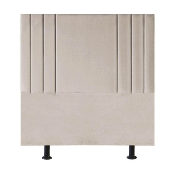 Cabeceira Cama Casal Box Estofada 140 Cm Grécia Corino Bege