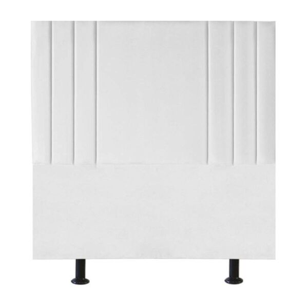 Cabeceira Cama Casal Box Estofada 140 Cm Grécia Corino Branco