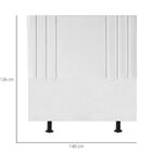 Cabeceira Cama Casal Box Estofada 140 Cm Grécia Corino Branco