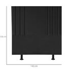 Cabeceira Cama Casal Box Estofada 140 Cm Isis Suede Preto