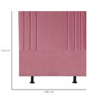 Cabeceira Cama Casal Box Estofada 140 Cm Isis Suede Rosa