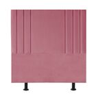 Cabeceira Cama Casal Box Estofada 140 Cm Isis Suede Rosa