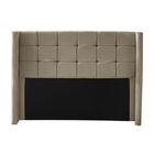 Cabeceira Cama Casal Box Estofado 138 Cm Giovanna Suede Bege
