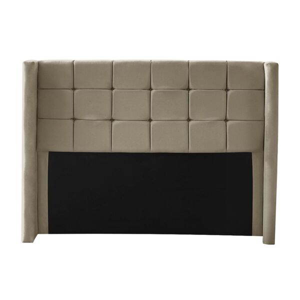 Cabeceira Cama Casal Box Estofado 138 Cm Giovanna Suede Bege