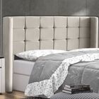 Cabeceira Cama Casal Box Estofado 138 Cm Giovanna Suede Bege