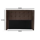 Cabeceira Cama Casal Box Estofado 138 Cm Giovanna Suede Marrom