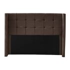 Cabeceira Cama Casal Box Estofado 138 Cm Giovanna Suede Marrom