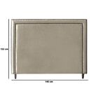 Cabeceira Cama Casal Box Estofado 138 Cm Texas Linho Bege Esc