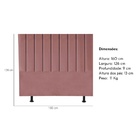 Cabeceira Cama Casal Box Queen 160 Cm Sara Veludo E Frame Rosé