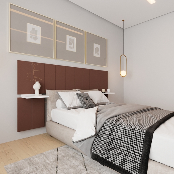 Cabeceira Cama Casal Com Prateleira Angra Exclusive – Morrom