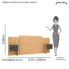 Cabeceira Cama Casal Extensível Com Mesa De Apoio Recife Alba