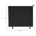 Cabeceira Cama Casal Queen Box 160 Cm Sara Suede E Frame Preto