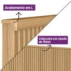 Cabeceira Cama Casal Ripada 141cm Carvalho Pipa 1.4 Linea Bra