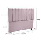 Cabeceira Cama Casal Veludo Premium Bege