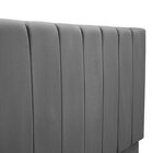 Cabeceira Cama Casal Veludo Premium Chumbo