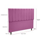 Cabeceira Cama Casal Veludo Premium Rosa
