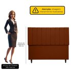 Cabeceira Cama Casal Veludo Premium Terracota