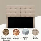 Cabeceira Cama De Casal 140 Cm  Malta Em Suede Com Frame Marr