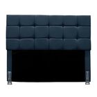 Cabeceira Cama De Casal 140 Cm  Naiara Em Suede Com Frame Azu