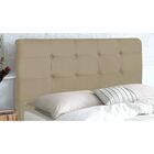 Cabeceira Cama De Casal 140 Cm Lara Suede Bege