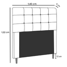 Cabeceira Cama De Casal 140 Cm Lara Suede Rosa