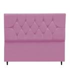 Cabeceira Cama Estofada Box Queen 160 Cm Aurora Suede Rosa