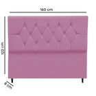Cabeceira Cama Estofada Box Queen 160 Cm Geovana Suede Rosê