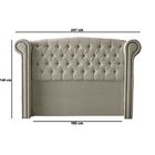 Cabeceira Cama King Box Estofada 193 Cm Fernanda Suede Bege E