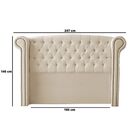 Cabeceira Cama King Box Estofada 193 Cm Flórida Linho Bege Cl
