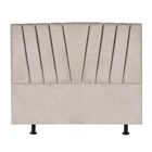 Cabeceira Cama King Box Estofada 195 Cm Belgica Corino Bege