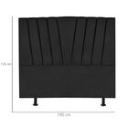 Cabeceira Cama King Box Estofada 195 Cm Belgica Corino Preto