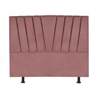 Cabeceira Cama King Box Estofada 195 Cm Belgica Veludo Rosê