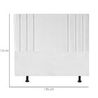 Cabeceira Cama King Box Estofada 195 Cm Isis Corino Branco