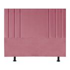 Cabeceira Cama King Box Estofada 195 Cm Isis Suede Rosa
