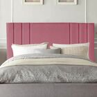 Cabeceira Cama King Box Estofada 195 Cm Isis Suede Rosa