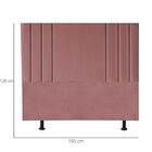 Cabeceira Cama King Box Estofada 195 Cm Isis Suede Rosê