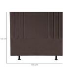 Cabeceira Cama King Box Estofada 195 Cm Isis Veludo Marrom